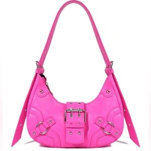 Hot pink faux purse